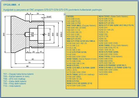 cnc torna program örnekleri|cnc torna programı örneği.